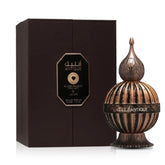 Antieke parfumfles en doos van Lattafa Pride Antique voor elegante geurbeleving